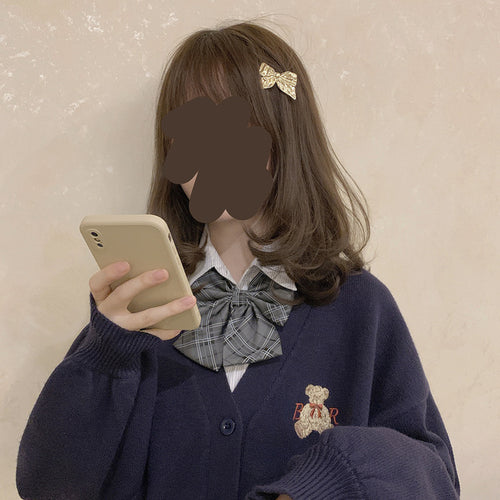 Load image into Gallery viewer, Cute Bear Embroidery Cardigan