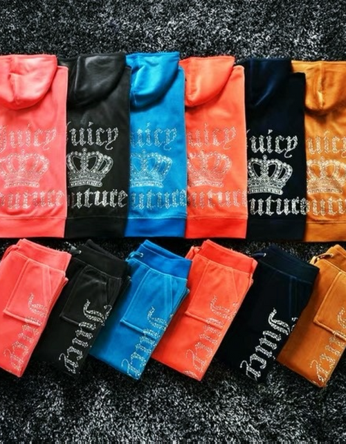 Bild in Galerie-Viewer laden, Saftiges Sweatshirt und Hose mit Diamanten