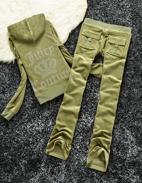 Bild in Galerie-Viewer laden, Saftiges Sweatshirt und Hose mit Diamanten