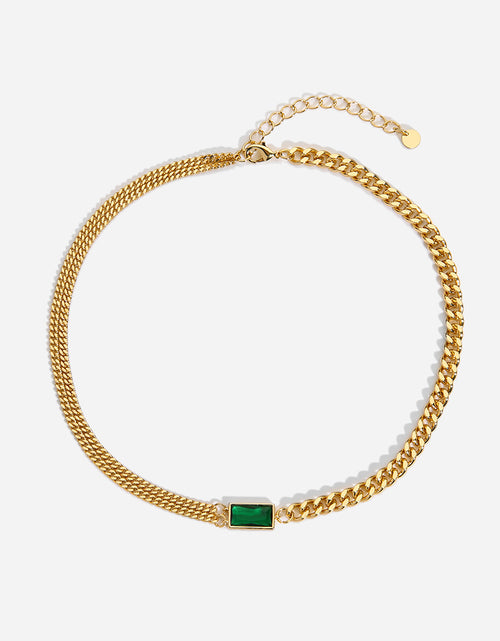Load image into Gallery viewer, Green Stone Necklace