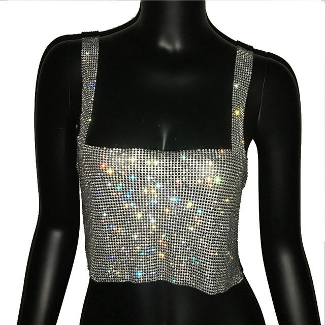 Glitzerndes Nachtclub-Tanktop