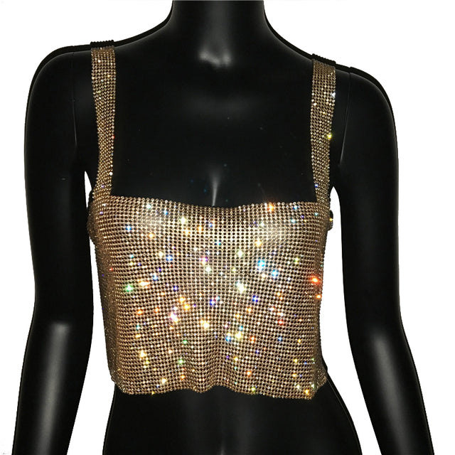 Glitzerndes Nachtclub-Tanktop