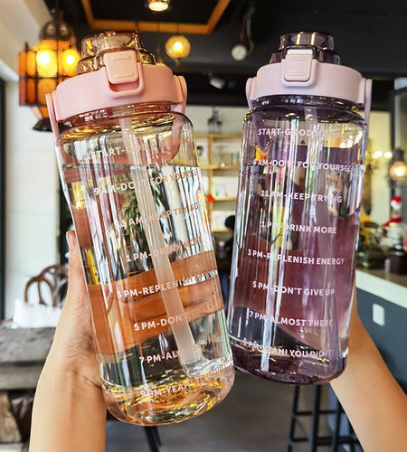 Plastic Straw Water Bottle