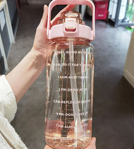 Plastic Straw Water Bottle